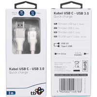Kabel USB 3.0 - USB C 2m PREMIUM 3A biay TPE