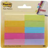 Zakadki indeksujce POST-IT® (670-10AB), papier, 12, 7x44, 4mm, 10x50 kart., mix kolorów
