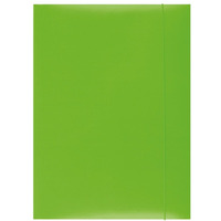Teczka z gumk OFFICE PRODUCTS, karton, A4, 300gsm, 3-skrz., zielona