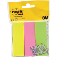 Zakadki indeksujce POST-IT® (671/3), papier, 26x76mm, 3x100 kart., mix kolorw