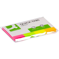 Zakadki indeksujce Q-CONNECT, papier, 20x50mm, 4x50 kart., mix kolorw