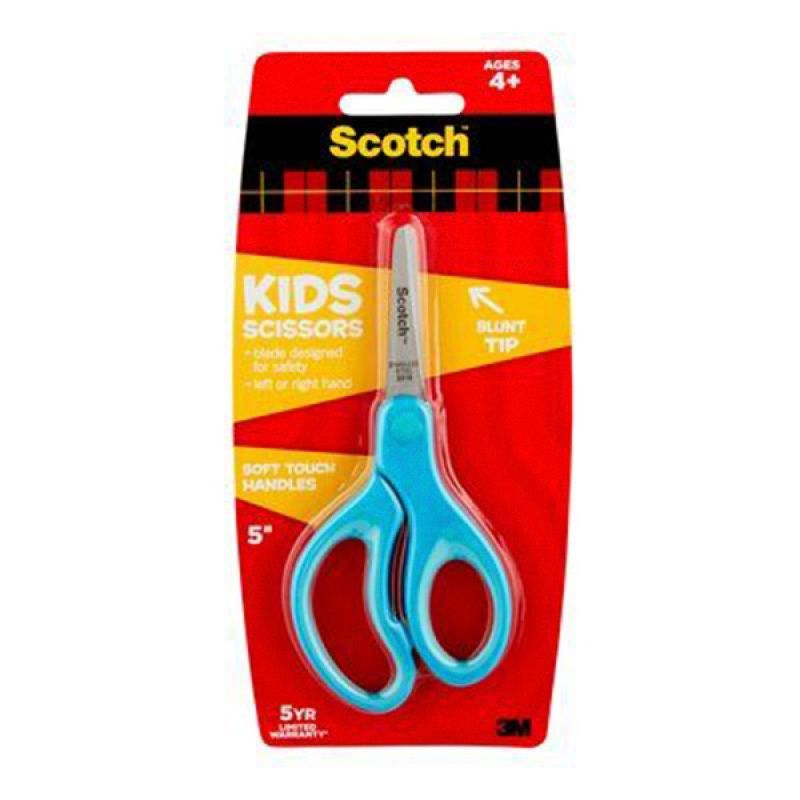 Nożyczki dla dzieci SCOTCH® (1442B), zaokrąglone, 12cm, niebieskie i różowe, 3M-FT600003360