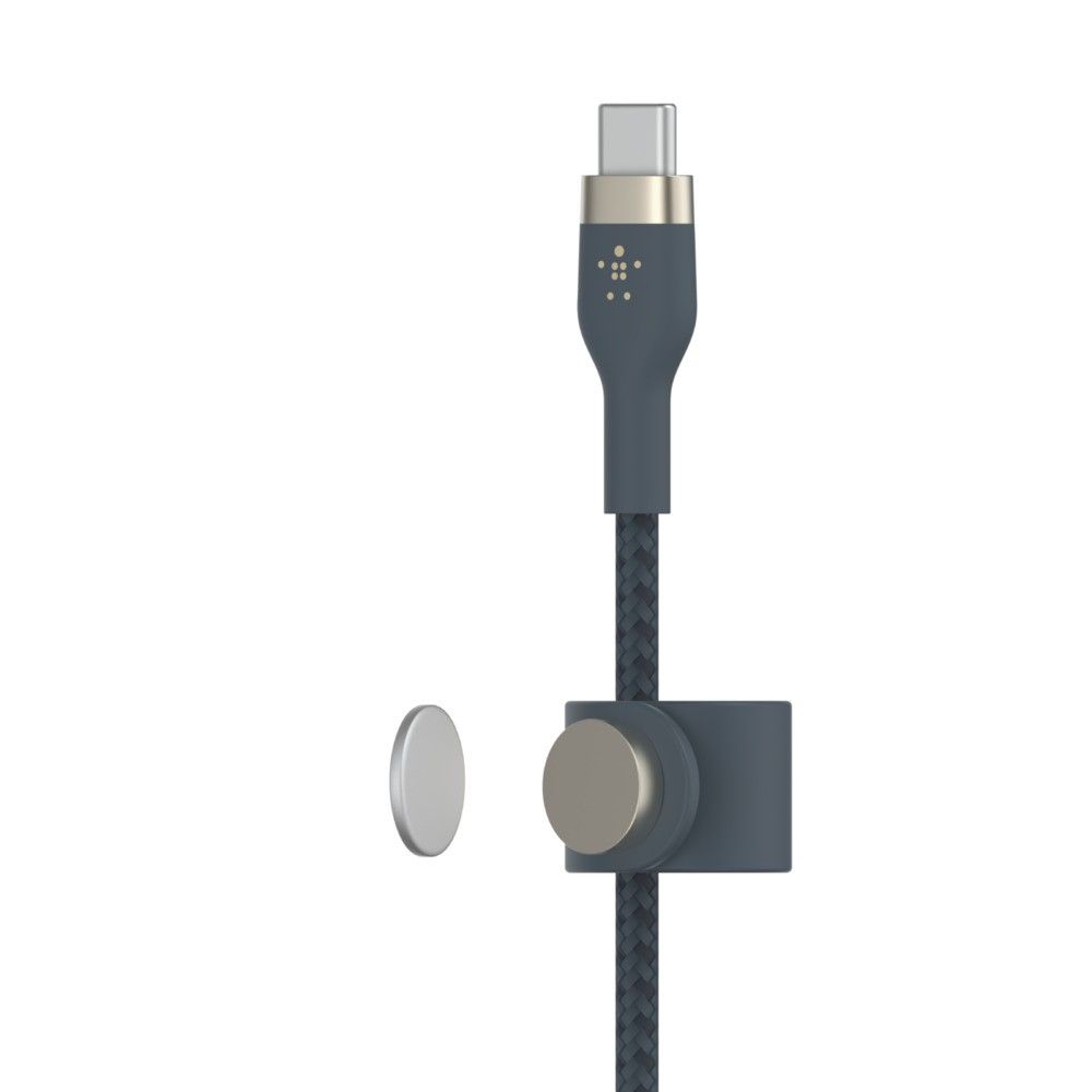 Kabel BoostCharge USB-C/Lightning Silikonowy w oplocie 3m niebieski, CAA011bt3MBL