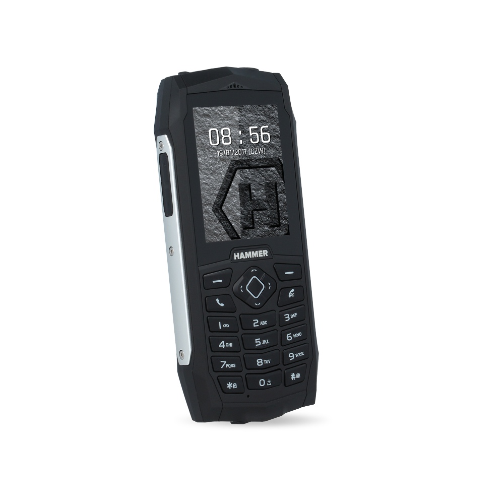 Telefon komórkowy Hammer 32MB DualSIM srebrny, TELAOMYPHH3SR001