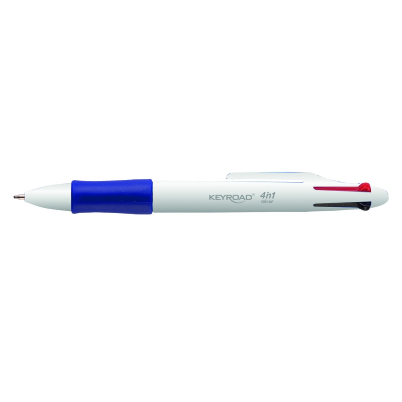 Długopis kulkowy KEYROAD, 4-kolorowy, blister, KR972312