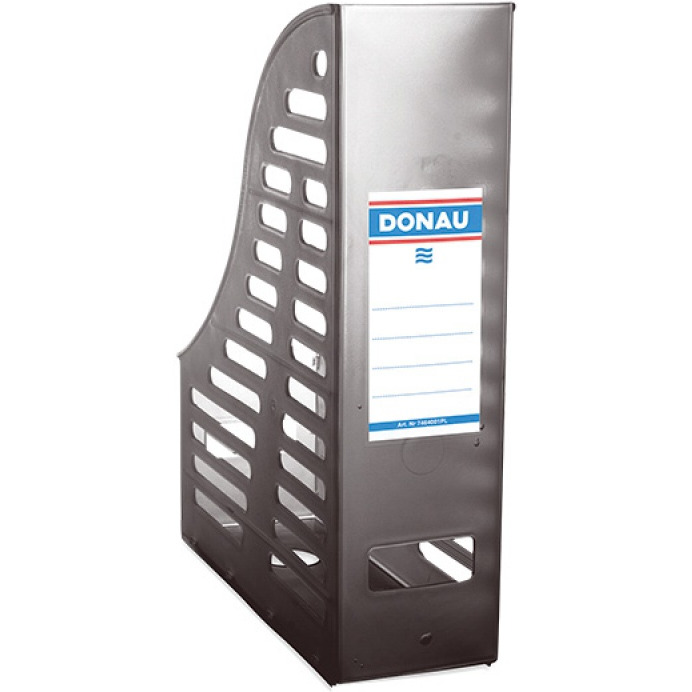 Pojemnik ażurowy na dokumenty DONAU, PP, A4, składany, dymny, 7464001PL-02