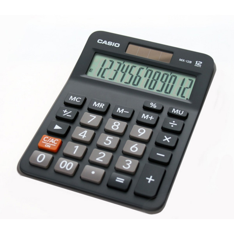 Kalkulator biurowy CASIO Mx-12B, 12-cyfrowy,106,5x147mm, czarny, K-CMX12B