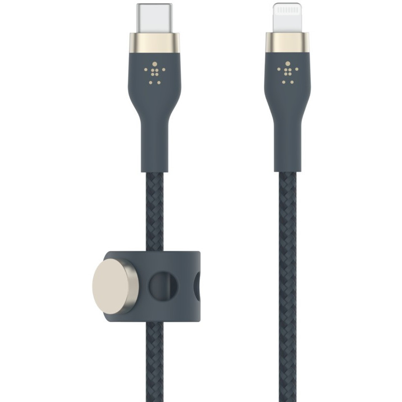 Kabel BoostCharge USB-C/Lightning Silikonowy w oplocie 2m niebieski, CAA011bt2MBL