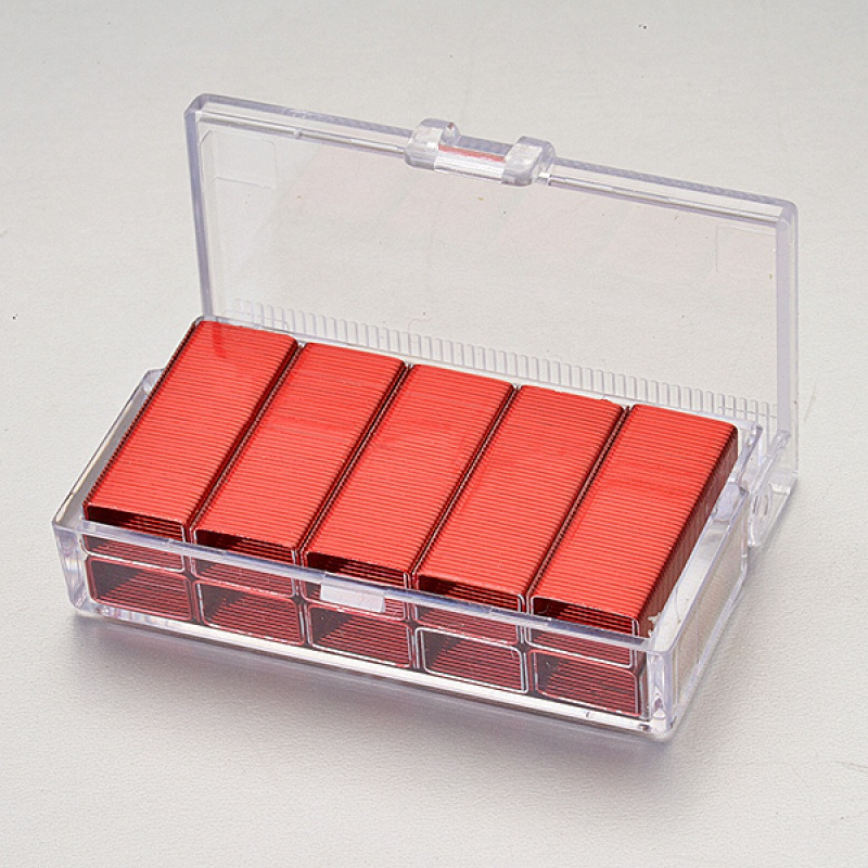 Zszywki no.10 KANGARO, pudełko plastikowe, czerwone, KAN10-04