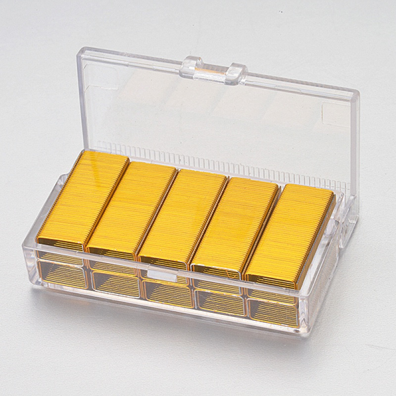Zszywki no.10 KANGARO, pudełko plastikowe, żółte, KAN10-06