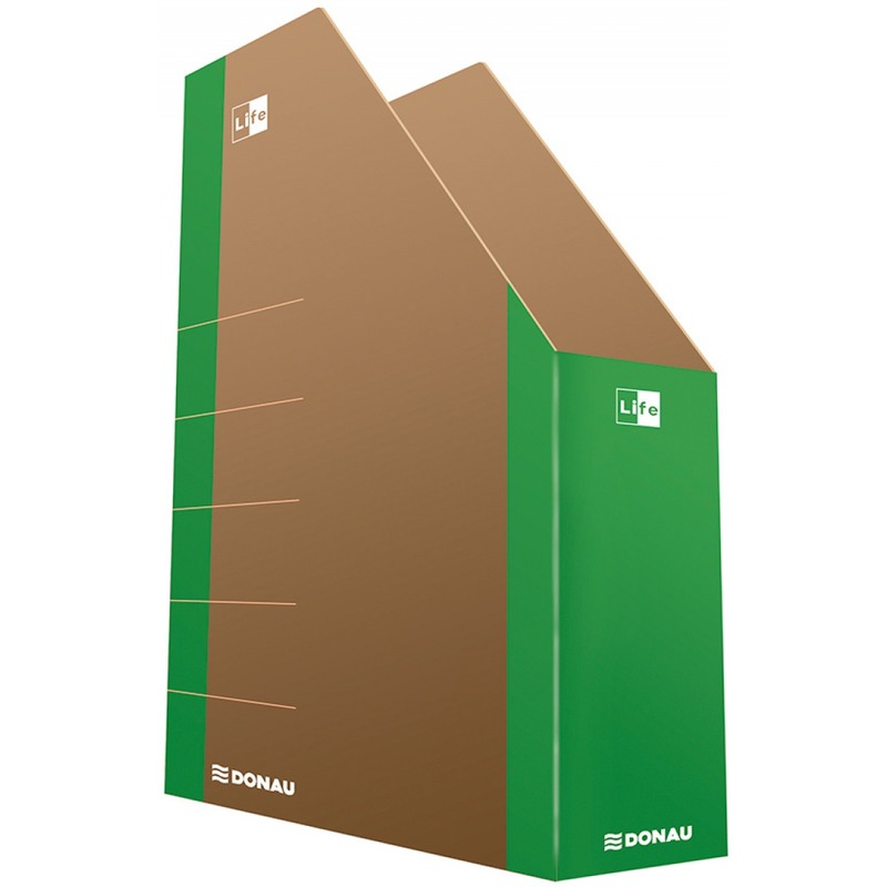 Pojemnik na dokumenty DONAU Life, karton, A4, zielony, 3550001FSC-06