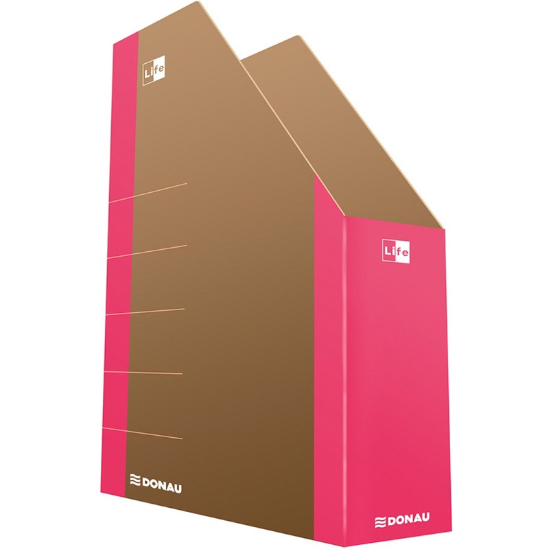 Pojemnik na dokumenty DONAU Life, karton, A4, różowy, 3550001FSC-30