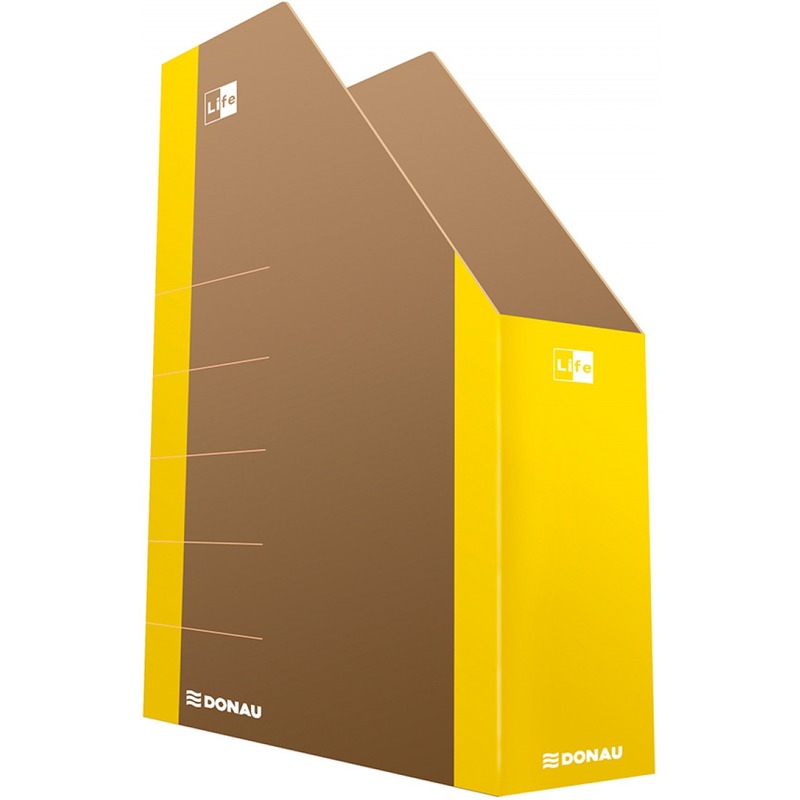 Pojemnik na dokumenty DONAU Life, karton, A4, żółty, 3550001FSC-11