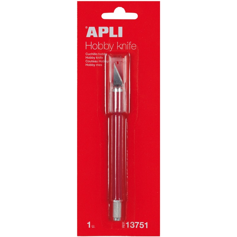 Nóż precyzyjny APLI Hobby Knife, skalpel, czerwony, AP13751