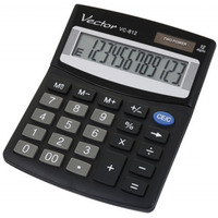 Kalkulator biurowy VECTOR KAV VC-812, 12-cyfrowy, 101x124mm, czarny