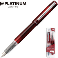 Pióro wieczne Platinum Prefounte Crimson Red, M, w plastikowym opakowaniu, na blistrze, bordowe