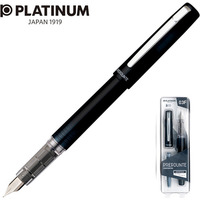 Pióro wieczne Platinum Prefounte Graphite Blue, F, w plastikowym opakowaniu, na blistrze, granatowe