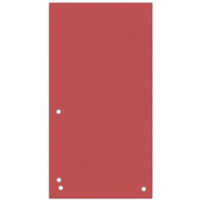 Przekładki DONAU, karton, 1/3 A4, 235x105mm, 100szt., czerwone