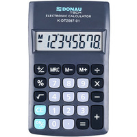 Kalkulator kieszonkowy DONAU TECH, 8-cyfr. wyświetlacz, wym. 180x90x19 mm, czarny
