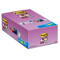 Bloczki samoprzylepne Post-it® Super Sticky (655-P16SSCY-EU), 127x76mm, 16x90 kart., żółte, 2 bloczki GRATIS