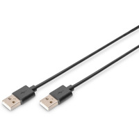 Kabel Assmann AK-300100-010-S (USB 2.0 typu A M - USB 2.0 typu A M; 1m; kolor czarny)