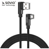 Kabel z dwustronnym zczem USB Micro USB - USB A 1m, CL-161