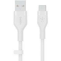 Kabel BoostCharge USB-A do USB-C silikonowy 3m, biały