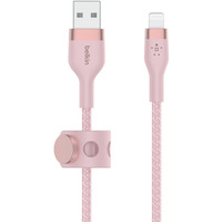 Kabel BoostCharge USB-A do Lightning silikonowy 2m, różowy