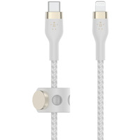 Kabel BoostCharge USB-C/Lightning Silikonowy w oplocie 2m biały