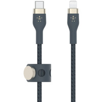 Kabel BoostCharge USB-C/Lightning Silikonowy w oplocie 2m niebieski