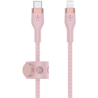 Kabel BoostCharge USB-C/Lightning Silikonowy w oplocie 3m różowy