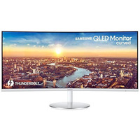 Samsung Monitor 34 cale LC34J791WTPXEN VA 3440x1440 Ultra WQHD 21:9 1xHDMI/1xDP/2xThunderbolt 3.0 4 ms (GTG) goniki zakrzywiony biay HAS 100Hz 2Yd2d