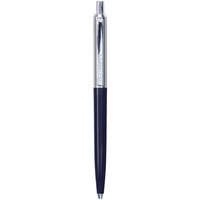 Długopis automatyczny Q-CONNECT PRESTIGE, metalowy, 0, 7mm, niebiesko/srebrny, wkład niebieski
