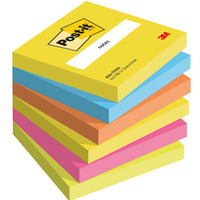 Karteczki samoprzylepne Post-it®, ENERGETIC, 76x76mm, 6x100 kart