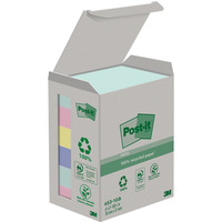 Ekologiczne karteczki samoprzylepne Post-it®, NATURE, pastelowe, 38x51mm, 6x100 kart