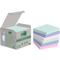 Ekologiczne karteczki samoprzylepne Post-it®, NATURE, pastelowe, 76x76mm, 6x100 kart