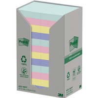 Ekologiczne karteczki samoprzylepne Post-it®, NATURE, pastelowe, 38x51mm, 24x100 kart
