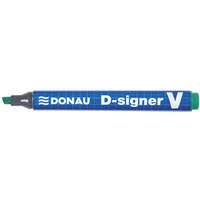 Marker permanentny DONAU D-Signer, 1-4mm (linia), zielony