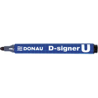 Marker permanentny DONAU D-Signer, okrgy, 2-4mm (linia), zawieszka, czarny