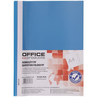 Skoroszyt OFFICE PRODUCTS, 120/180 mi, PP, niebieski