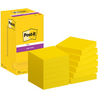 Karteczki samoprzylepne POST-IT® Super Sticky (654-S), 76x76mm, 12x90 kart., żółte