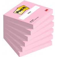 Karteczki samoprzylepne POST-IT®, 76x76mm, 6x100 kart., różowe