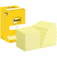 Karteczki samoprzylepne POST-IT®, 76x76mm, 12x100 kart., żółte