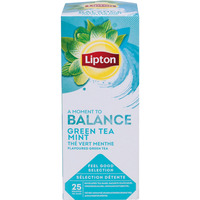 Herbata LIPTON Balance Green Tea, mint, 25 torebek
