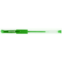 Długopis żelowy OFFICE PRODUCTS, gumowy uchwyt, 0, 5mm, zielony