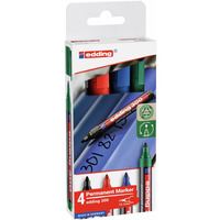 Marker permanentny e-330 EDDING, 1-5 mm, 4 szt., mix kolorów