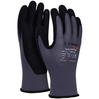 Rkawice DONAU SAFETY Flex-Dotted, kat. II, rozm. 10, szare