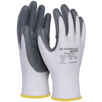 Rkawice DONAU SAFETY Nitrile 01, kat. II, rozm. 8, szare