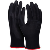 Rkawice DONAU SAFETY PU Black, kat. II, rozm. 6, czarne