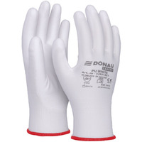 Rkawice DONAU SAFETY PU White, kat. II, rozm. 6, biae